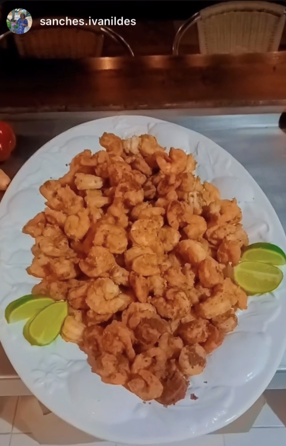 Camarão frito